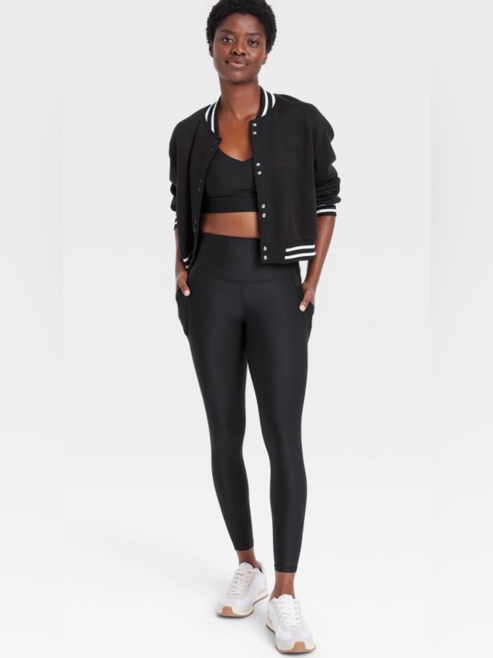 all in motion Black High rise 7/8 length performance leggings